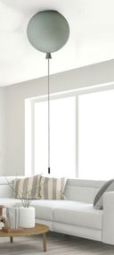 Люстра стельова на 1 лампочку 27473 Сірий 30-120х25х25 см.