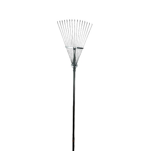 Граблі віялові 15 зубів з ручкою метал "Poland" ЧС