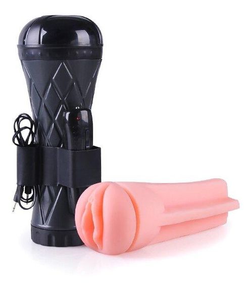 Вагіна - мастурбатор із вібрацією Boss Series: Vibrating Vagina cyber skin - Latarka, BS6000025 Sex Aura | Зображення 2