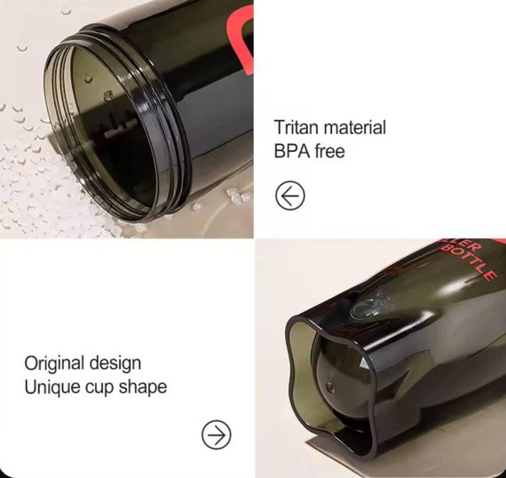 Фиолетовый тритановый шейкер Diller Bottle 700 мл с шариком для эффективного смешивания напитков | Зображення 2