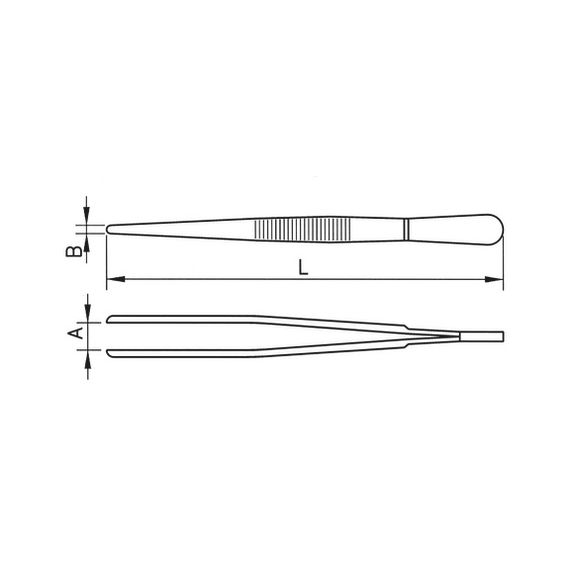 Пінцет монтажний кутовий, 155 mm | Зображення 1