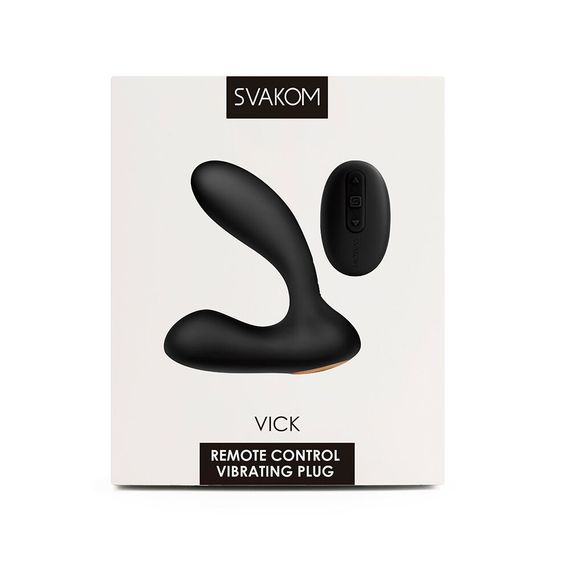 Масажер простати та вібратор точки G з пультом ДК Svakom Vick Black | Зображення 6