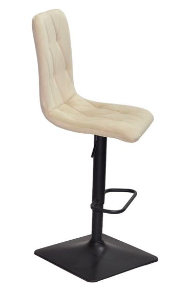 Барный стул Fred Bar 4-BK-Base, черная квадратная опора, регулировка высоты сиденья, мягкая обивка велюр бежевый OR-851 | Зображення 1