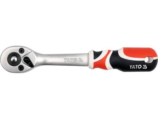 Тріскачка вигнута ручка тріщатка ключ 1/4" 155 мм YATO YT-0730 | Зображення 3
