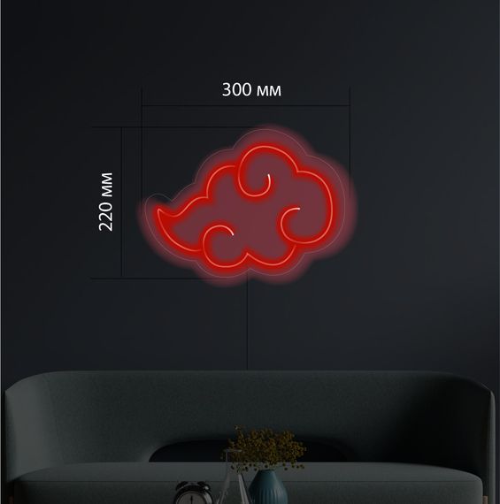 Неоновий світильник Хмара Акацукі 310х220 acr-n000025 | Зображення 1