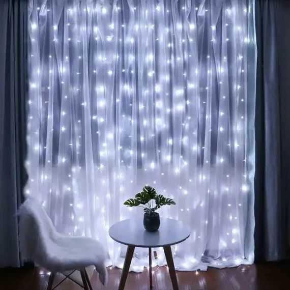 Гірлянда Світлодіодна Штора Xmas 200 LED 3х2 м Білий USB | Зображення 1