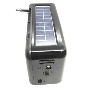 Радіоприймач із сонячною панеллю RX BT978S USB, MP3 Чорний