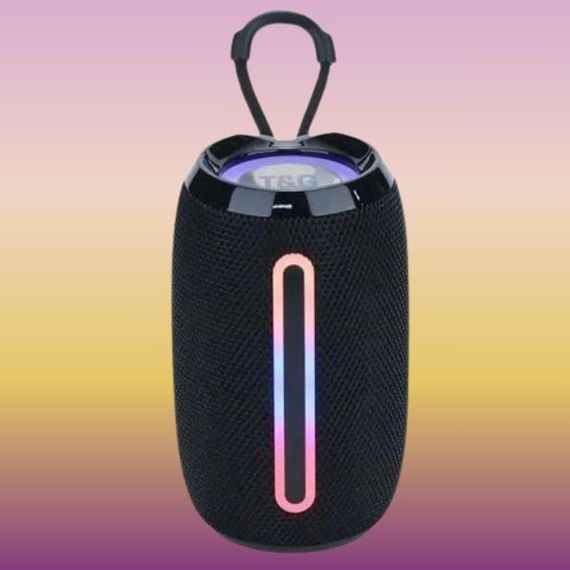 Портативная Bluetooth-колонка TG653 USB с ремешком, аккумуляторная колонка для музыки. Цвет: черный | Зображення 3