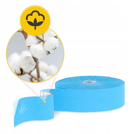 Стрічка кінезіологічна (кінезіо тейп) 4FIZJO 5 см x 31 м Sky Blue (P-5905973405546) | Зображення 9