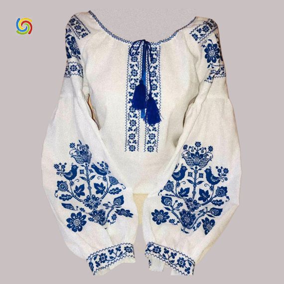 Рубашка Украинская вышиванка 025524 цвет белый размер M