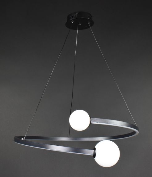 Люстра світлодіодна підвісна LED світильник для квартири на стелю лед 27340 Чорний 40-150х60х60 см.