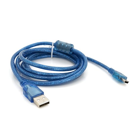 Кабель USB 2.0 RITAR (AM / Mini 5 pin) 1, 5м, синій прозорий