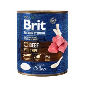 Вологий корм для собак Brit Premium By Nature Beef with Tripe 800 г (яловичина)
