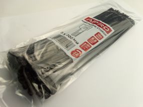 Хомут пластиковий APRO 300х5 (100 шт. у уп.) чорний, 1 ПАКОВКА (CT-B5300)