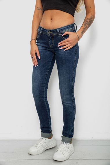 Джинси жіночі однотонні Skinny, колір синій, 244RSH9518 | Зображення 2