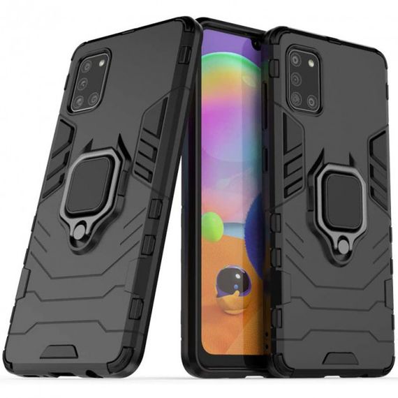 Ударопрочный чехол Transformer Ring for Magnet для Samsung Galaxy A31 Black