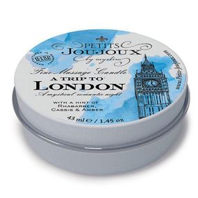 Масажна свічка з афродизіаками Petits Joujoux - London - Rhubarb, Cassis and Ambra, 43мл