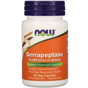 Серрапептаза NOW Foods Serrapeptase 60 Veg Caps