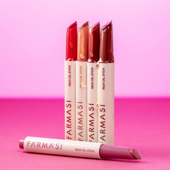 Помада для губ Farmasi rich oil stick з живильною олією Pixel Pink 2 г | Зображення 3