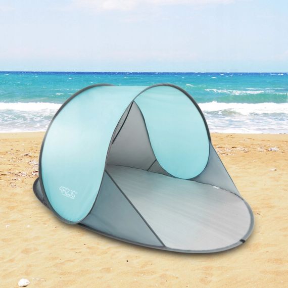 Намет пляжний 4FIZJO Pop-Up 195 x 120 см саморозкладний Grey/Mint (P-5905973401432) | Зображення 6