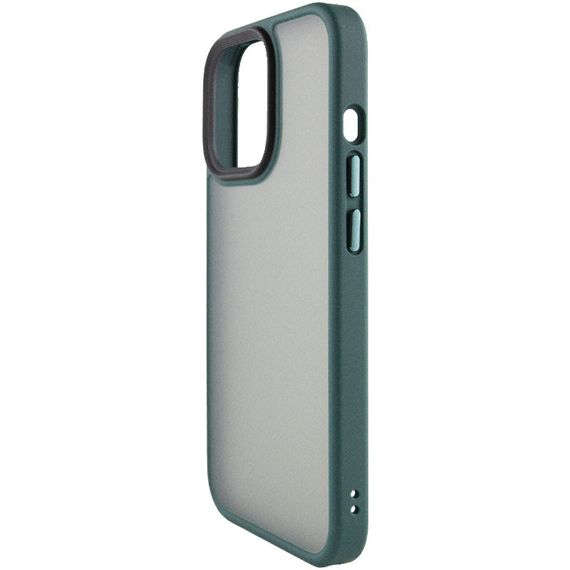 TPU+PC чехол Metal Buttons для Apple iPhone 13 Pro (6.1") Зеленый | Зображення 2