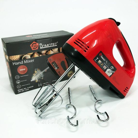 Надежный ручной миксер для кухни DOMOTEC, Кухонный миксер для теста ручной Удобный кухни EK-44 | Зображення 1