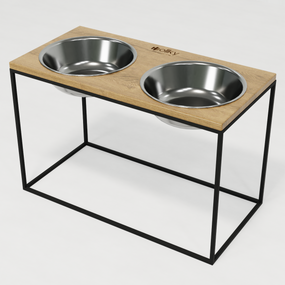 Миски на подставке для очень больших собак Hollky Base XXL40 (2 × 2,8 л) BXXL40-643240-BLNT