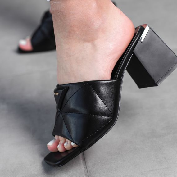 Мюли женские Fashion Louie 3638 37 размер 24 см Черный | Зображення 5