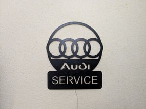 Панно декоративна картина на стіну Audi SERVICE 490х600 acr-p000146
