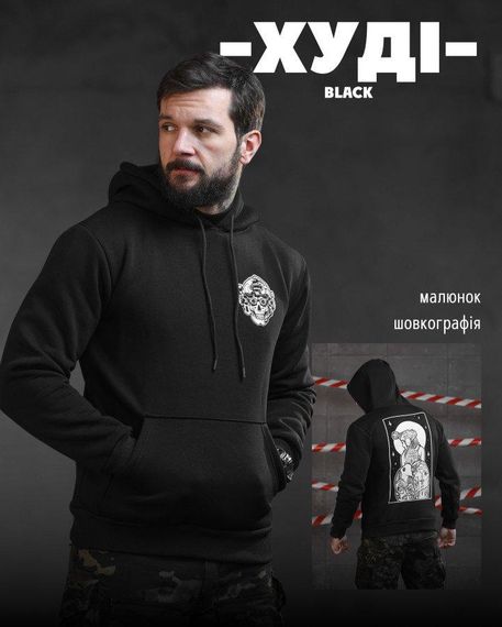 Худі на флісі Girl black ВТ4770 | Зображення 5