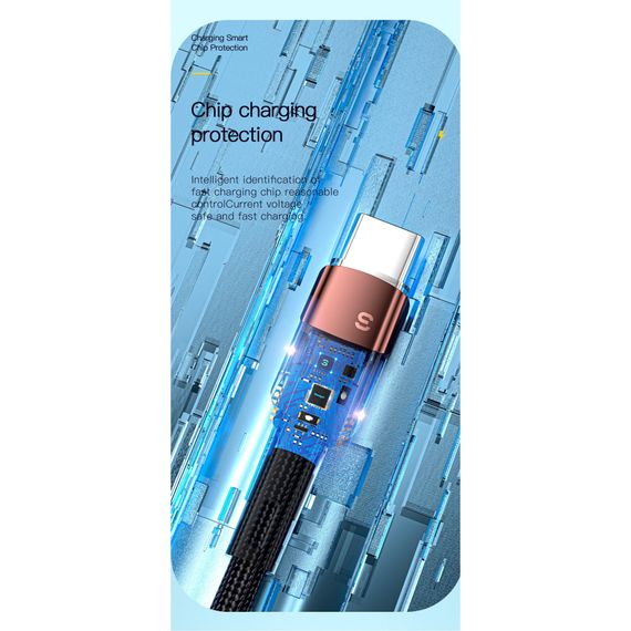 Дата кабель USB 2.0 AM to USB-C 3.0m 7A black Essager (EXCT-XCC01) | Зображення 8