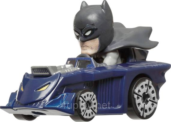 Набір із 4-ти машинок Хот Вілс Бетмен Оригінал Hot Wheels RacerVerse Batman Бетмобіль, Харлі Квінн, Робін, Жінка-Кішка | Зображення 2