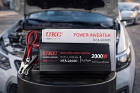 Инвертор UKC NFA-2000D 2000 Вт (12 В → 220 В) — чистый синус, автомобильный преобразователь напряжения