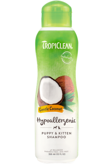 Шампунь Tropiclean "Ніжний кокос" гіпоалергений, для цуценят/кошенят  355 мл