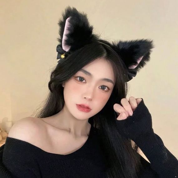 Обруч з котячими вушками Babydoll Універсальний.. Чорний 4115 | Зображення 3