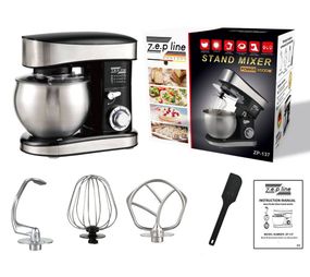 Тестомес миксер 4 в 1 Zepline ZP-137 Black 3500 Вт 7 л черный