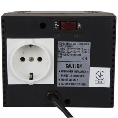 Стабилизатор Powercom TCA-1200 (TCA-1200 black) (TCA-1200 black) | Зображення 1