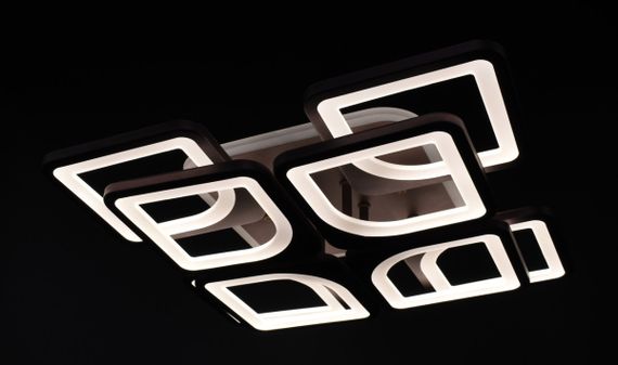Люстра світлодіодна стельова LED світильник для квартири на стелю лед з пультом 26114 Коричневий 11х43х43 см. | Зображення 3