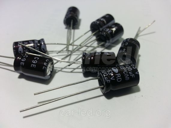 100mkf - 25v  RD 6.3*11  SAMWHA, 105°C конденсатор електролітичний | Зображення 1