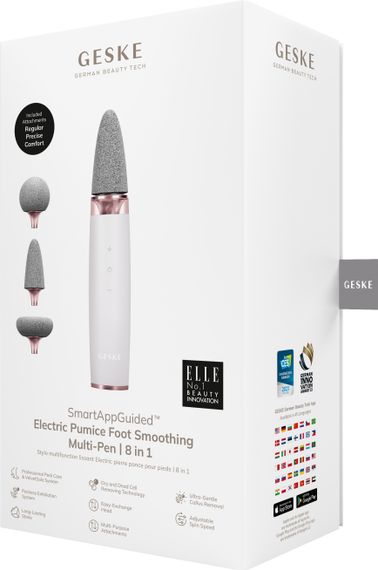 Шліфувальна пилка для стоп з додатковими насадками GESKE Electric Pumice Foot Smoothing Multi-Pen 8в1 starlight | Зображення 6
