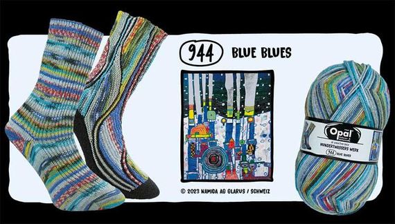 Пряжа для шкарпеток Opal Sockenwolle, серия Hundertwasser, 4050 | Зображення 1