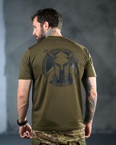 Тактична потоотводна футболка Ні Жалю Ні Страху oliva ПП4694