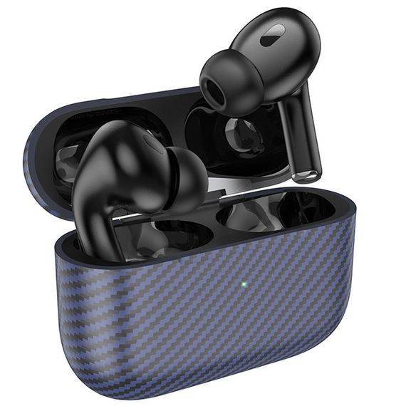 Бездротові TWS навушники Hoco EW47 Plus (carbon fiber pattern version) Blue | Зображення 2