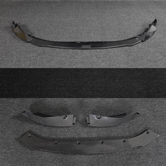 Накладка на передній бампер Lip V1 (для G82/G83, Карбон) для BMW 4 серія G22/23/26 2020- рр | Зображення 2