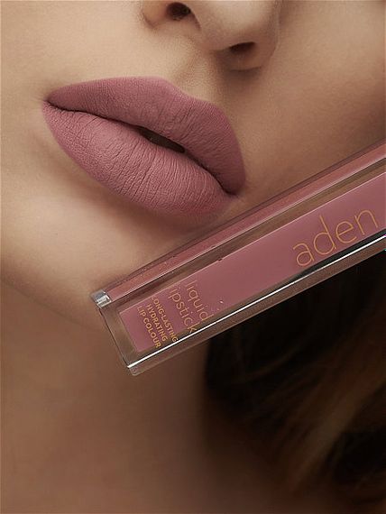 Суперстійка рідка помада для губ Aden Liquid Lipstick - №05 Nymph (7 ml) | Зображення 1
