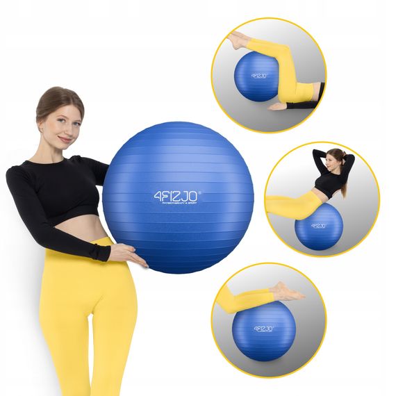 М'яч для фітнесу (фітбол) 4FIZJO 85 см Anti-Burst Blue (P-5907739316400) | Зображення 3