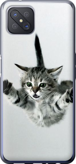 Чехол на Oppo Reno 4 Z Летящий котёнок "2322u-2278-17620"