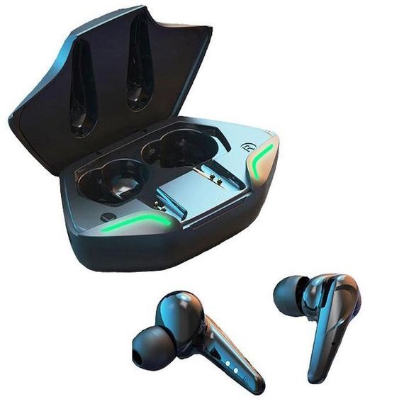Беспроводные TWS наушники Bluetooth Bakey G11 с микрофоном. Кейс, повербанк, LED подсветка. OB-531 Цвет: черный | Зображення 3