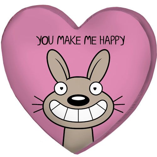 Подушка серце 3D You make me happy 40х40х7,5 см (3DPS_15L077)