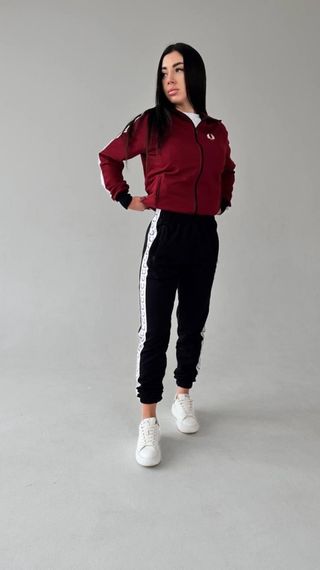 Спортивний костюм унісекс Fred Perry кофта на молнії бордовий | Зображення 8